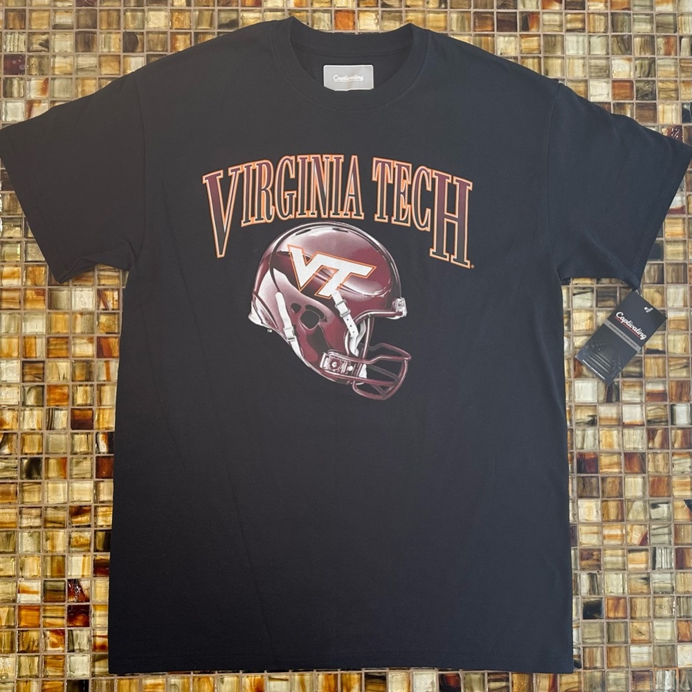 NWT Virginia Tech Hokies Black Short Sleeve T-Shirt~Med~Captivating Apparel~$30